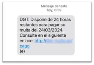 A través de SMS o mensajería móvil